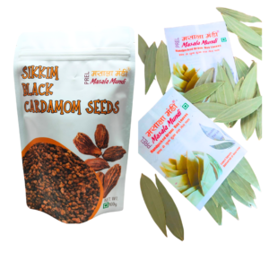 Sikkim Black Cardamom Seeds 100 gm & Bay Leaf 20 gm