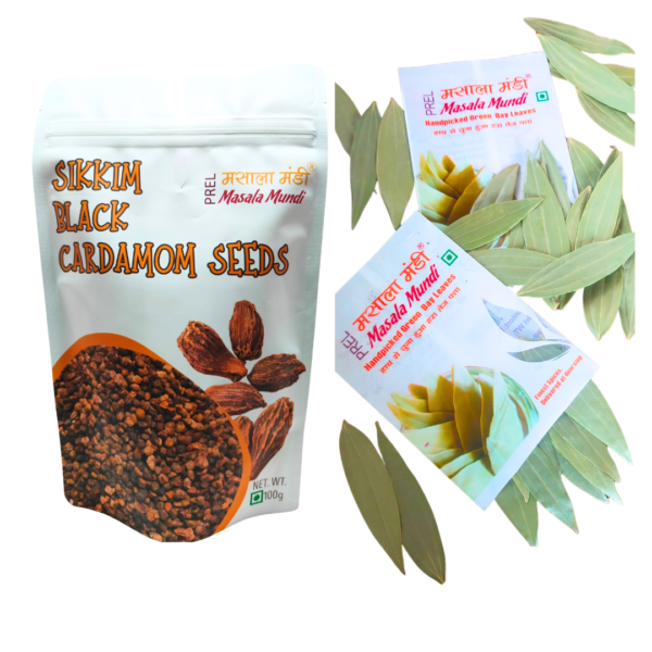Sikkim Black Cardamom Seeds 100 gm & Bay Leaf 20 gm