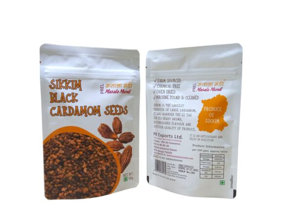 Sikkim Black Cardamom Seeds 50gm pack of 1