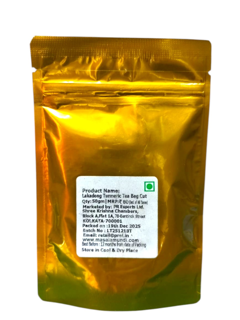 Lakadong Turmeric Tea Bag Cut 50 gm
