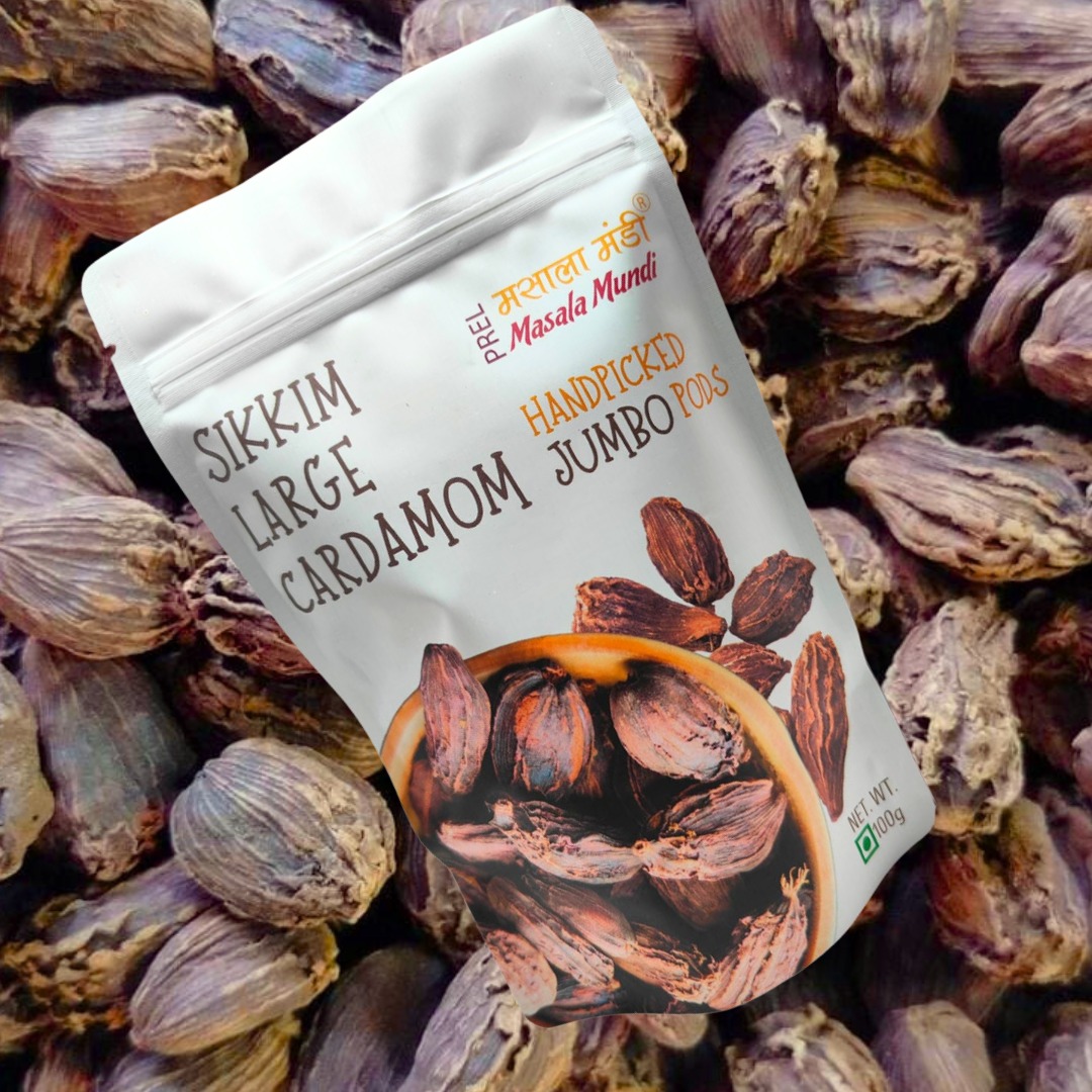 Sikkim Large Black Cardamom ā Jumbo Pods| 100 g| Pack Of 1