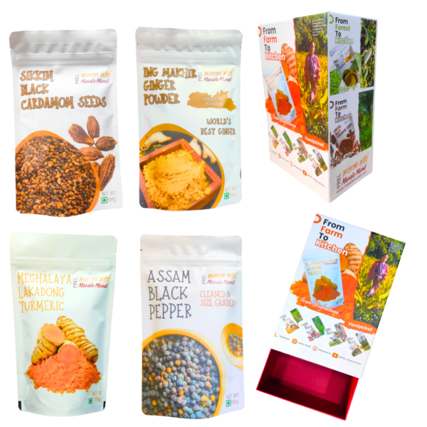 Assorted North East With Sikkim Cardamom Seeds- Premium Spice Gift Box