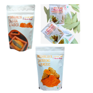 Lakadong Turmeric Powder 100g+ Cinnamon Cassia Powder 100g + Bay Leaf Stem Cut 20g worth Rs 30 Free