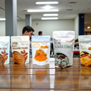 Masala Mundi Combo gift|Black Cardamom Seeds|Cardamom Powder|Lakadong Turmeric Powder|Syingbah Ginger Powder 50g Each|Black Stone Flower 15g (5 Pack)