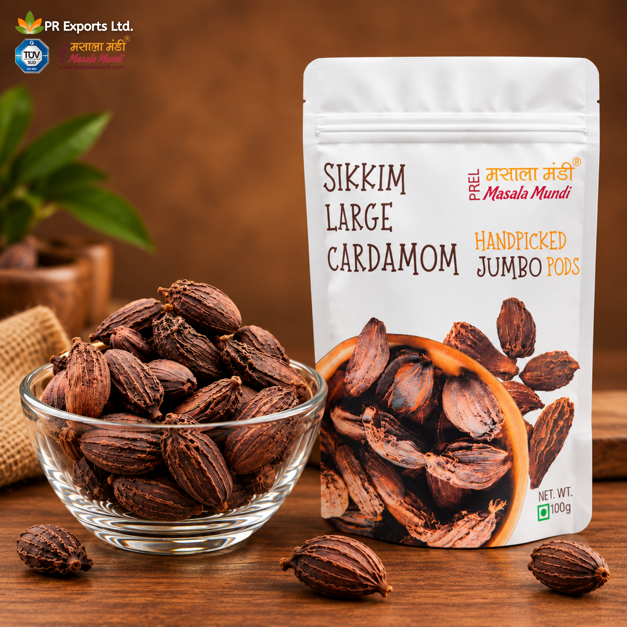 Sikkim Large Black Cardamom – Jumbo Pods| 100 g| Pack Of 1